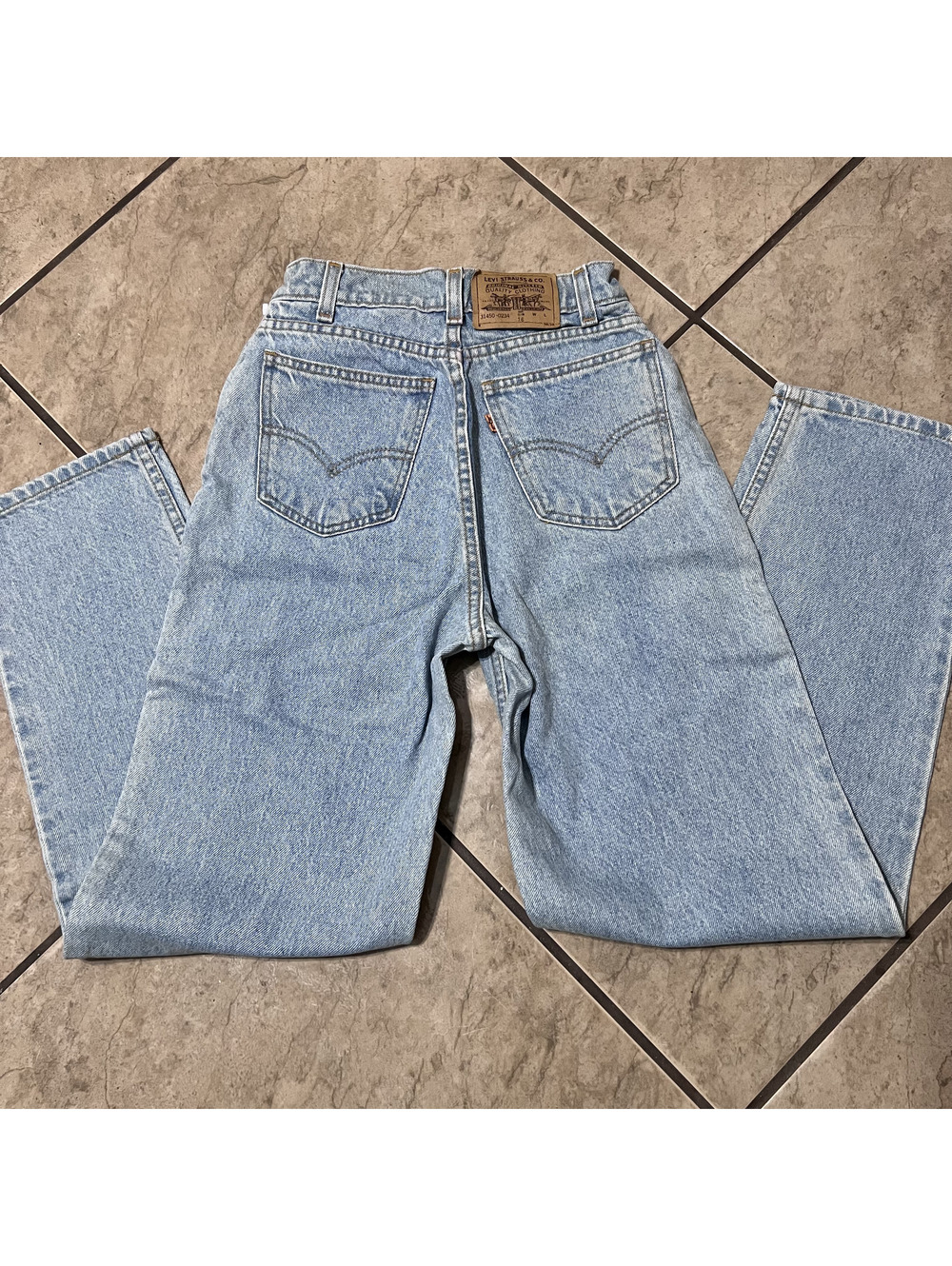 Youth Vintage Levi's Orange Tab High Rise Baggy Tapered Denim Pants 16Slim 90s